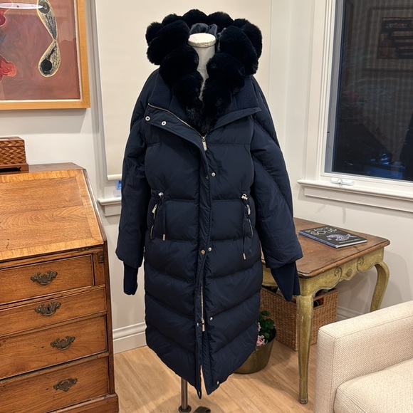 Max & Moi Dora Hooded Puffer Coat - Navy - Picture 10 of 16